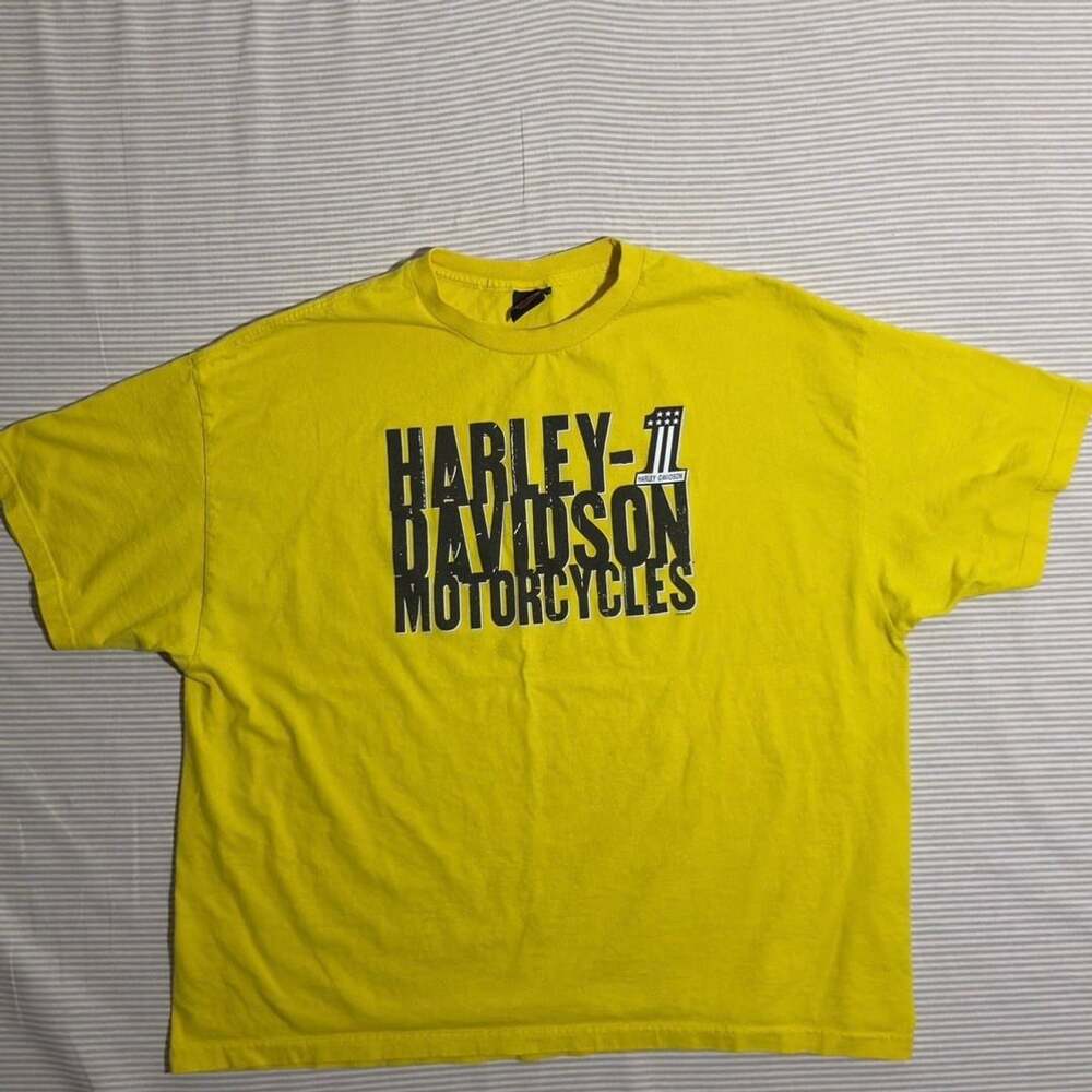 Harley-Davidson T-Shirt Size 3XL Yellow Graphic